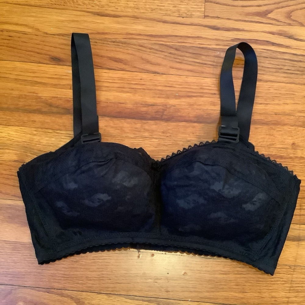 Ardyss Pin Up Black Lace Vintage Bra Vixen Adjustable Bra Sz 32H